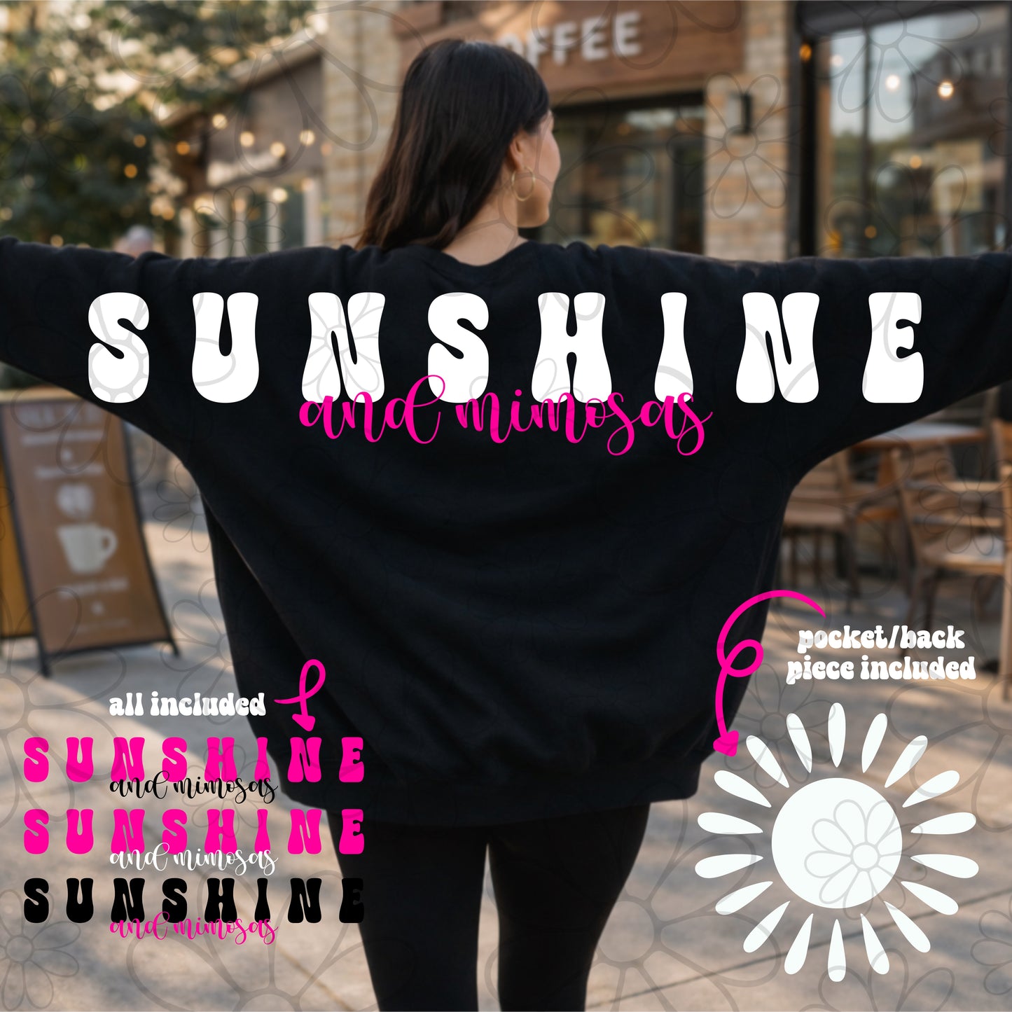 Sunshine & Mimosas Wingspan Big Back | PNG | FDD
