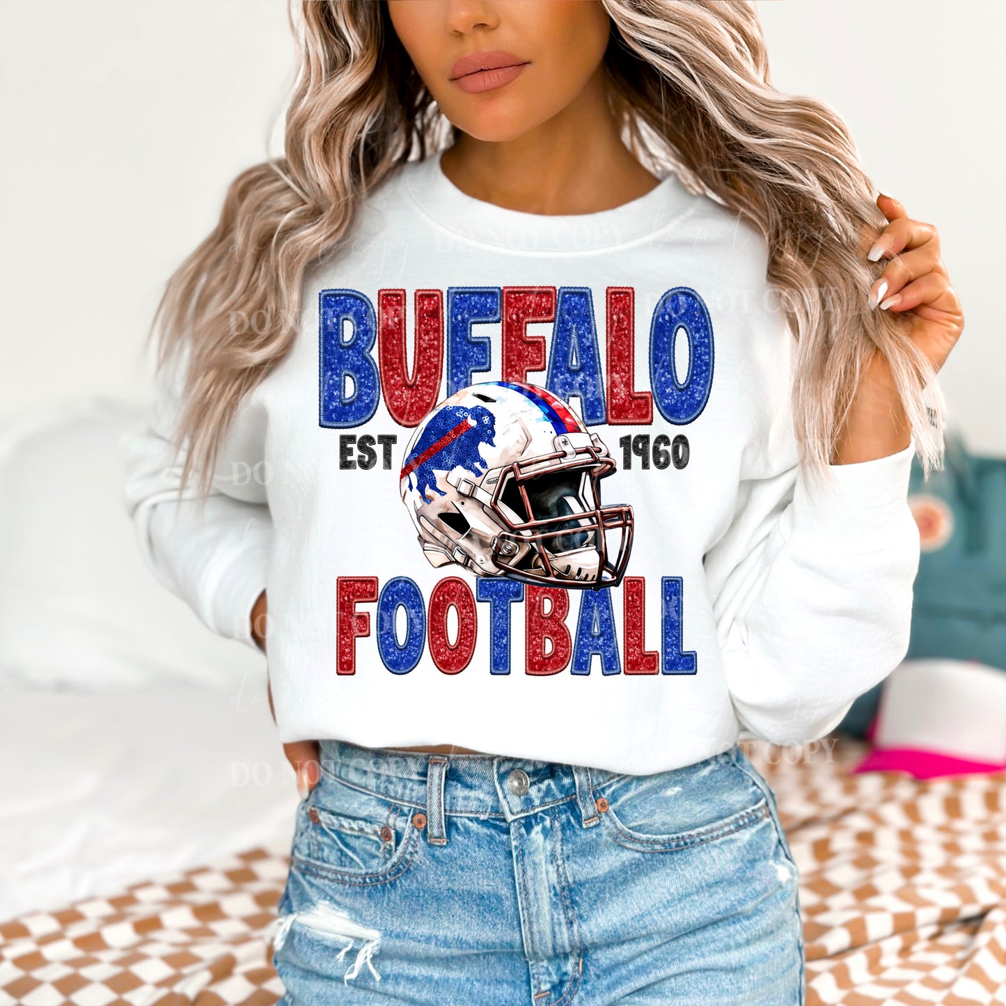 Sequin Buffalo Football 1960 : Buffalo : PNG