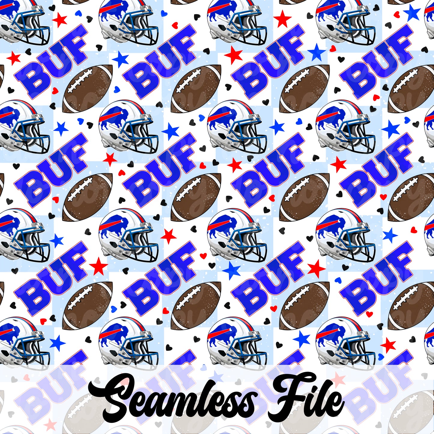 Football Buffalo : seamless : PNG