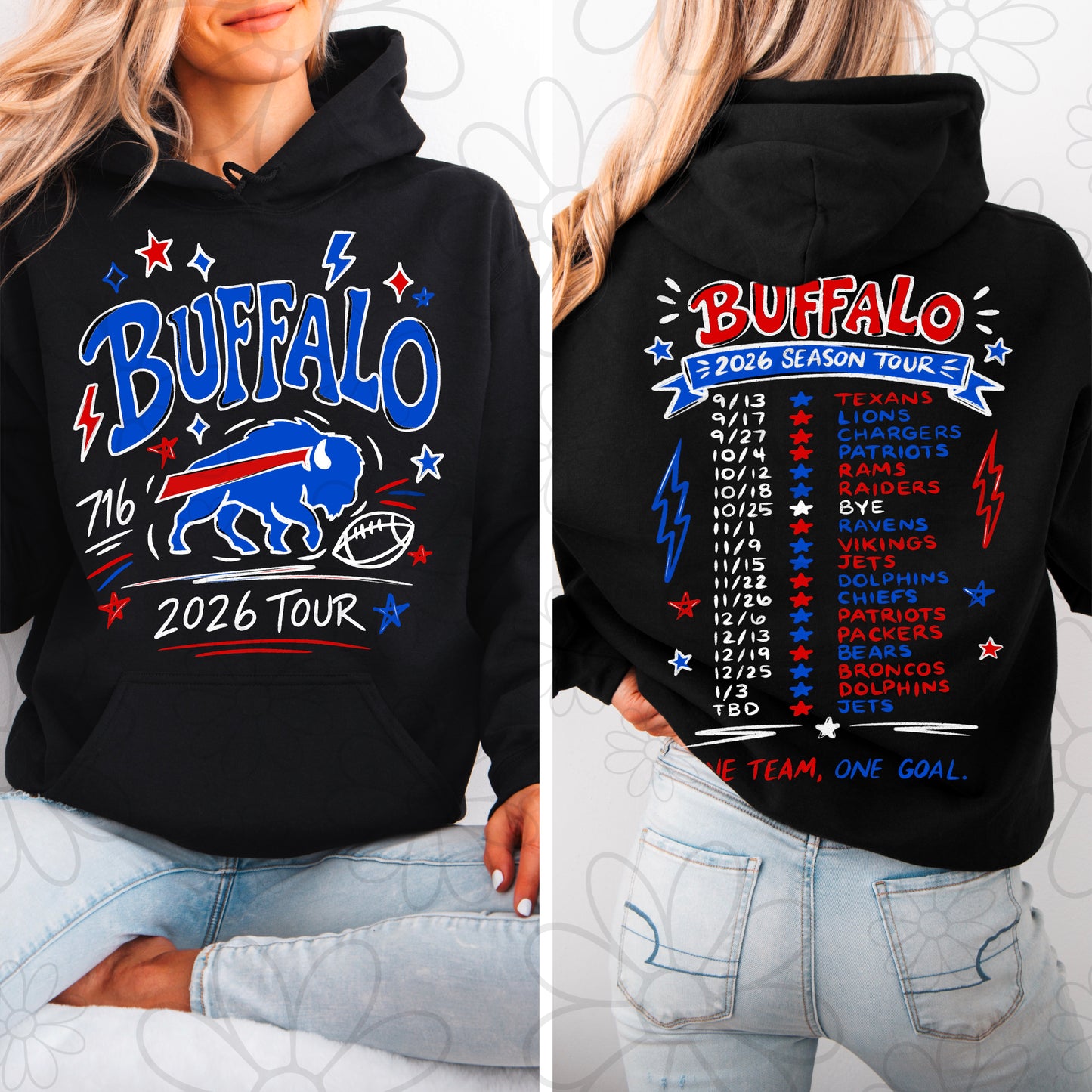 Sketchy Buffalo Football 2026 Tour | FRONT & BACK | 4 PNGs | PNG | Aug26