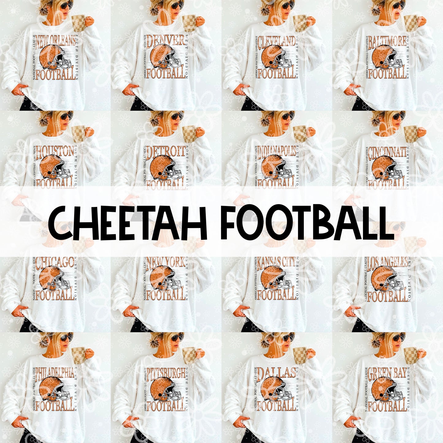 Cheetah Football Helmets | Multiple Options | October 2025 | PNG