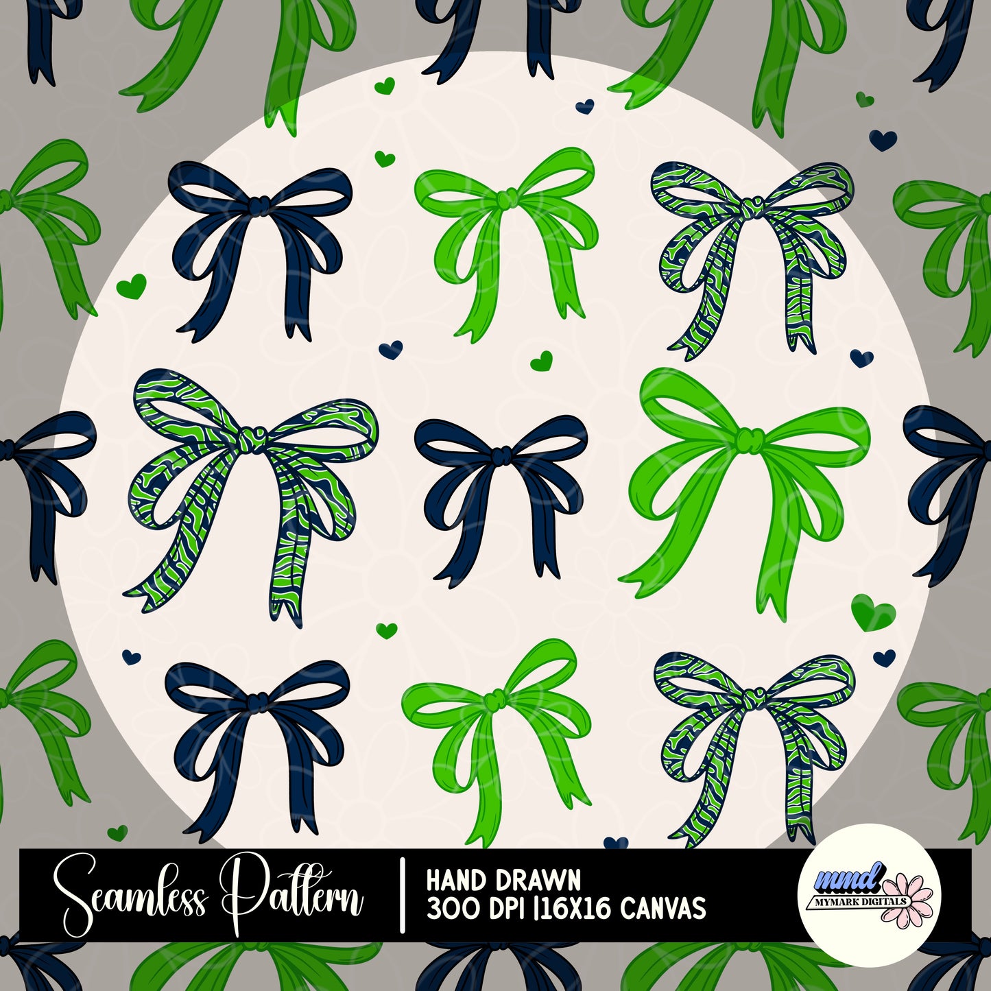 Seattle Bow Seamless | Repeating Pattern | January 26