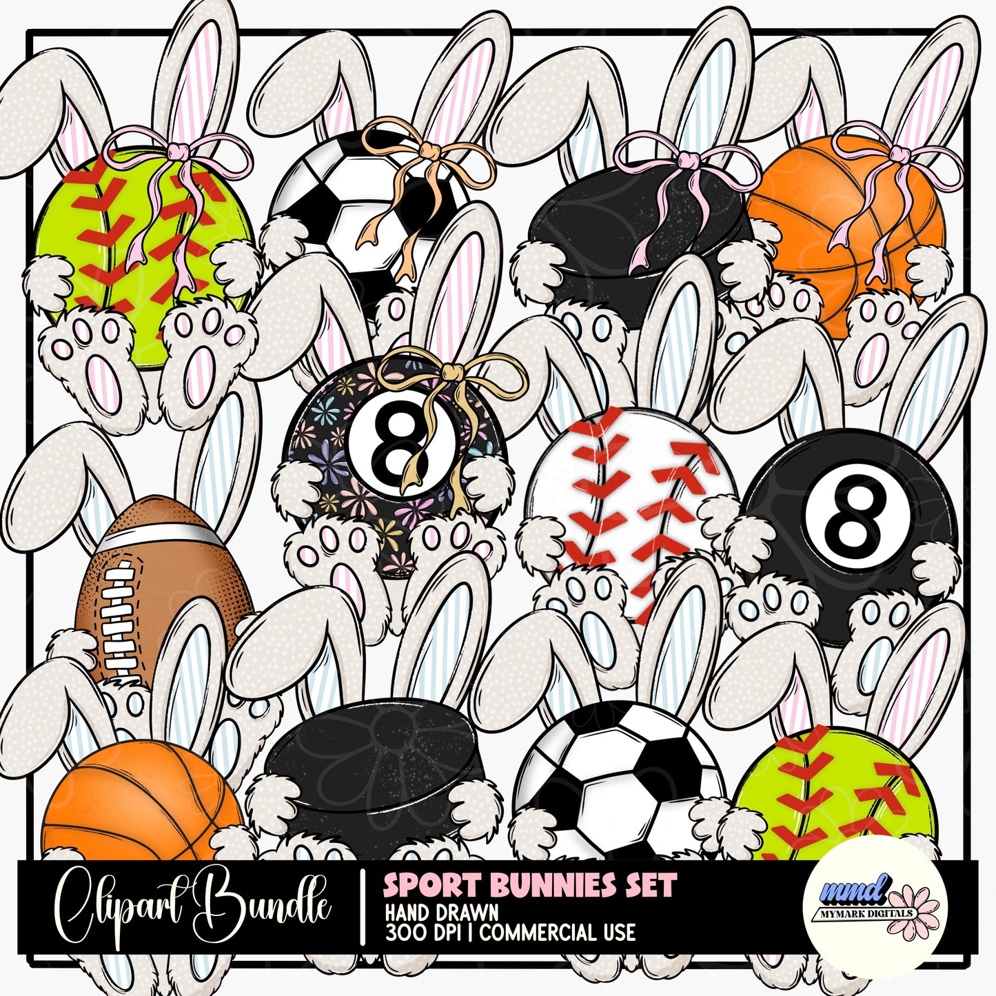 Sport Bunnies Clipart | FDD