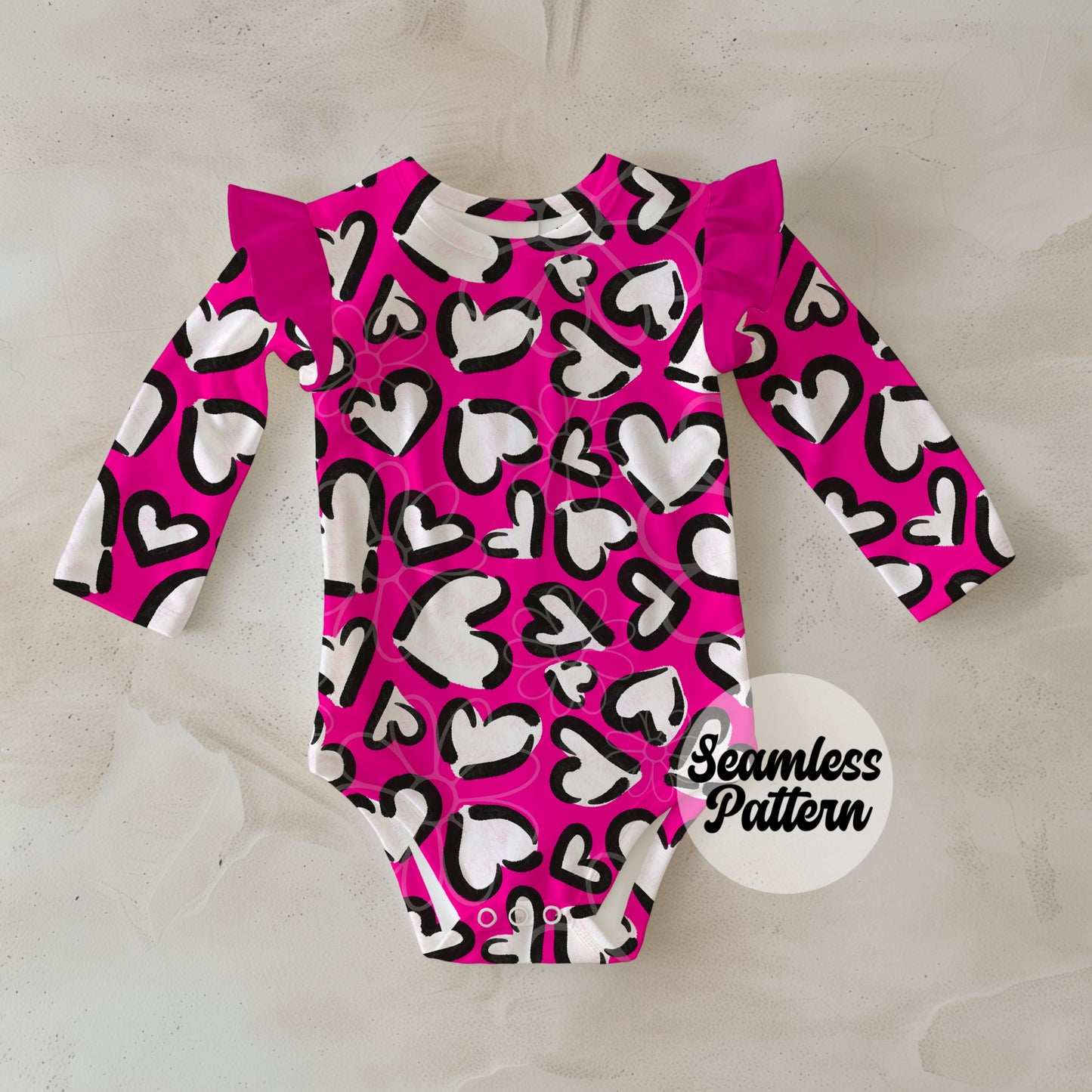 Cheetah Hearts Seamless | Pink | Repeating Pattern