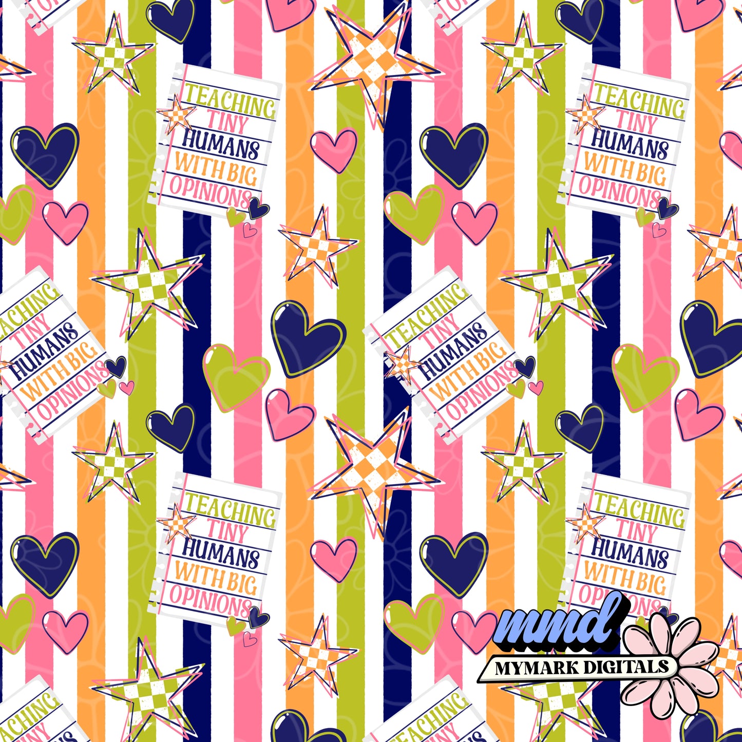 Teaching Tiny Humans Big Opinions Seamless | Repeating Pattern