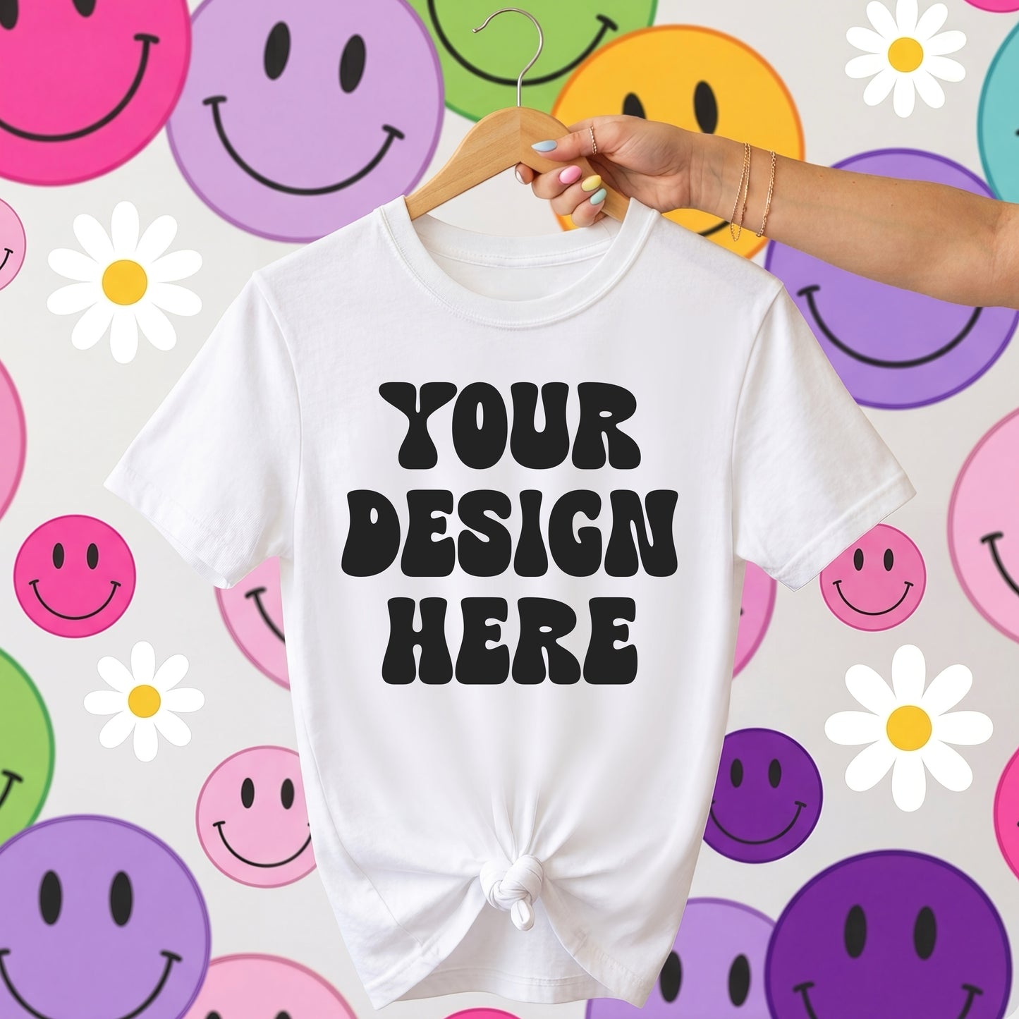 Happy Days Mockup | Basic White Tshirt