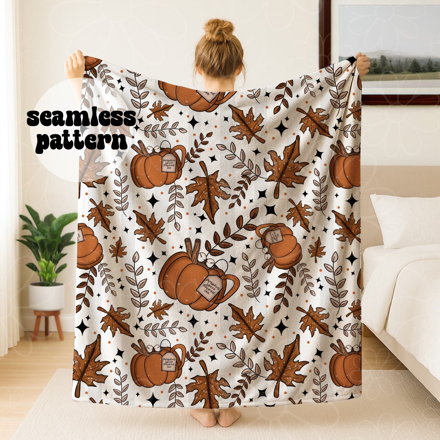 Pumpkin Spice Seamless | Repeating Pattern |