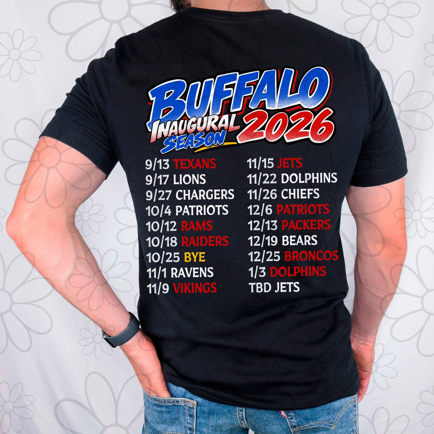 SEMI EXCLUSIVE - NO PRINTERS -| Built For Buffalo Inaugural Schedule | FRONT & BACK | 4 PNGs