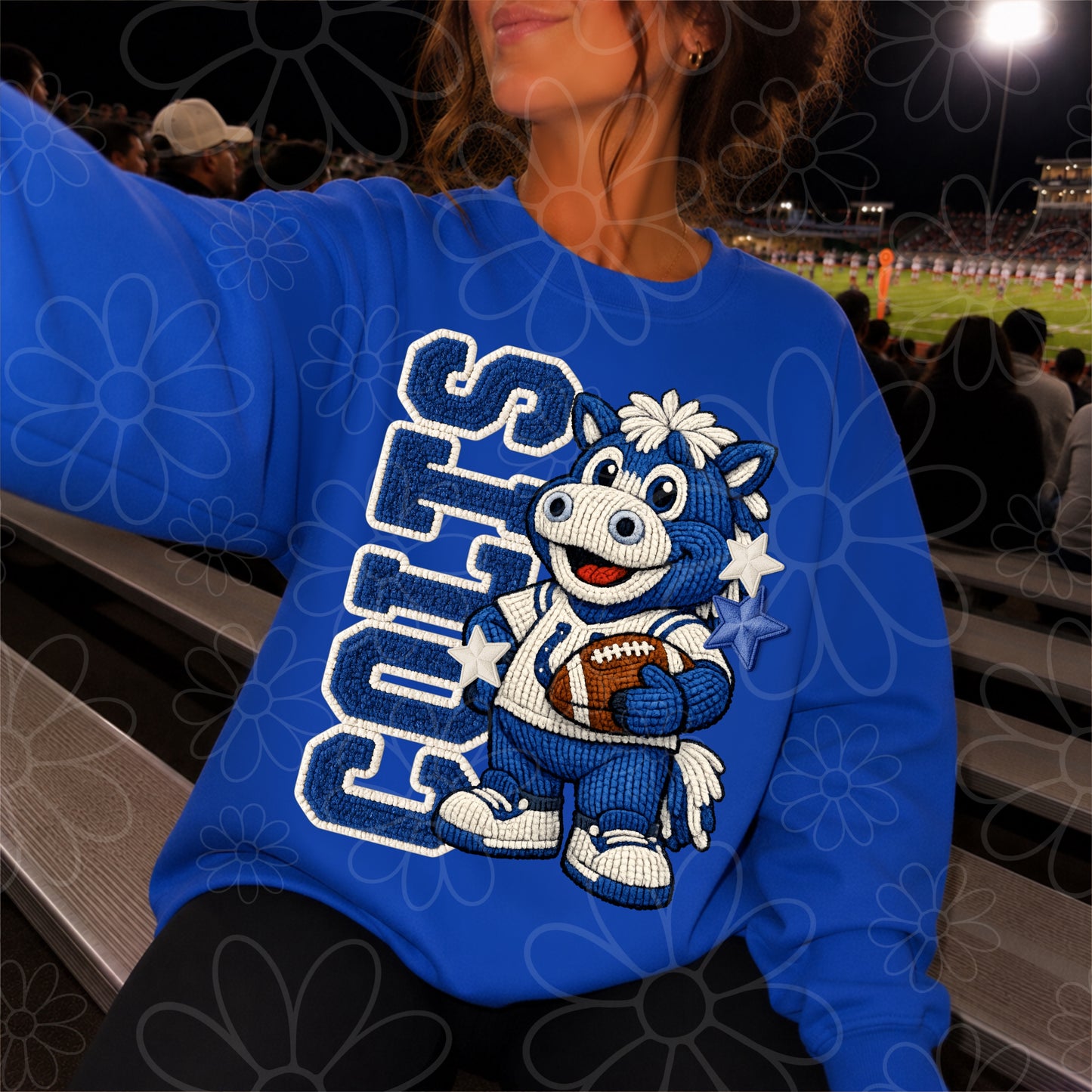 Indy Mascot Faux Chenille PNG