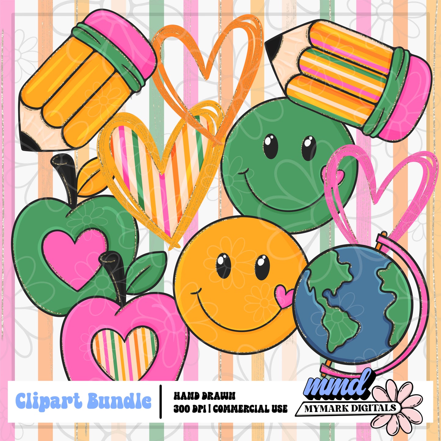 Glitter School Clipart