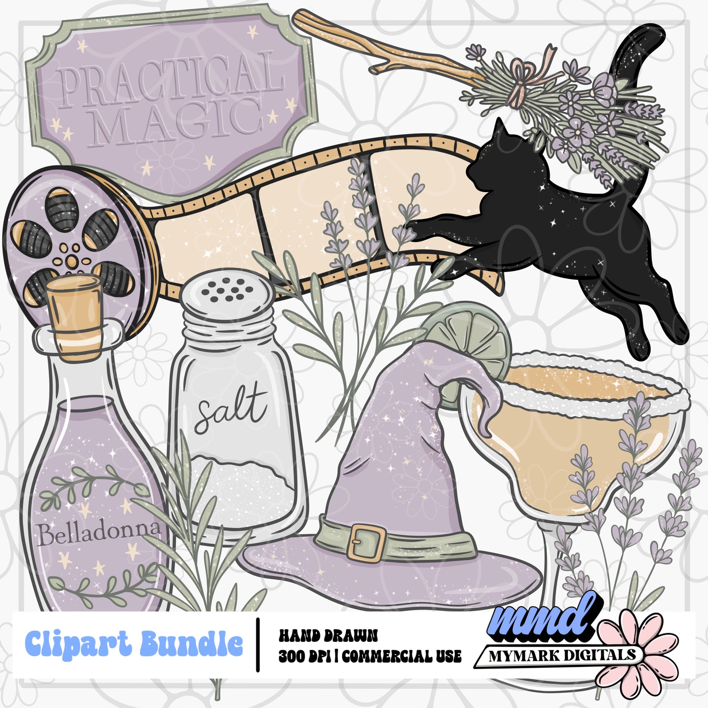 Midnight Margarita Clipart Set