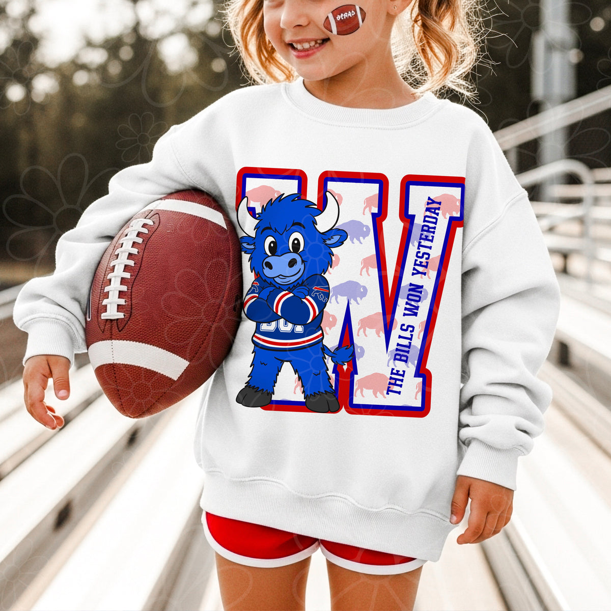 PRINTERS ONLY - Cute Buffalo Won Yesterday Football PNG | 2 Variations