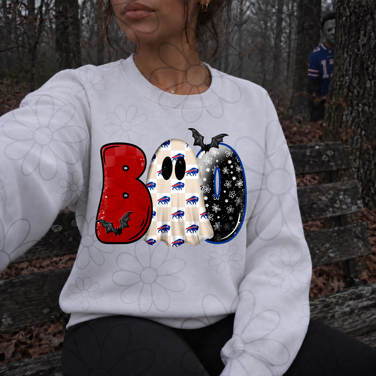 BOO buffalo | Distressed Option Included | PNG |