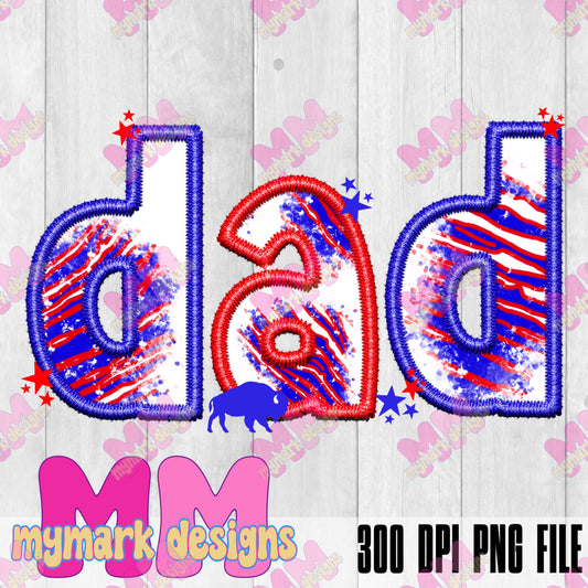 Buffalo DAD Faux Embroidery PNG
