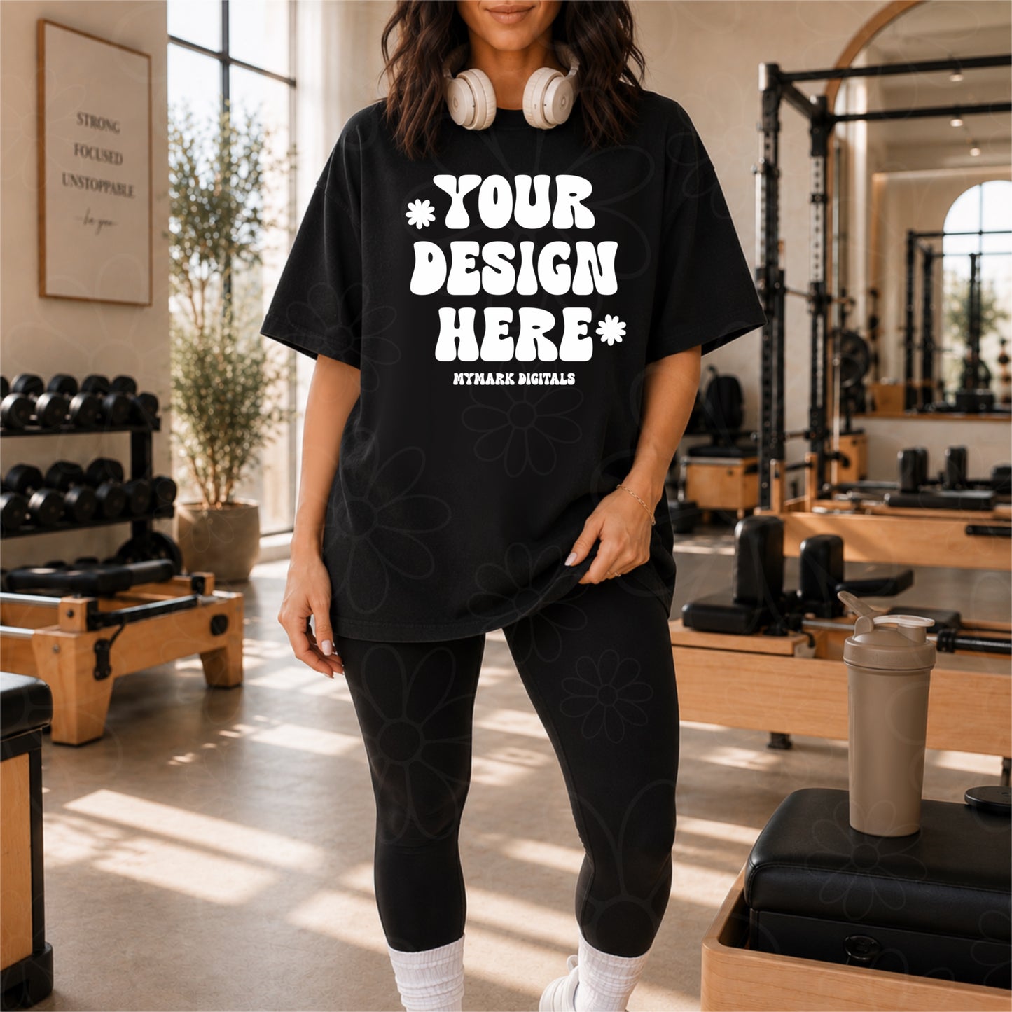 Comfort Colors 1717 Black Shirt Mockup | CC1717 | Trendy Mockup | Pilates, Gym & Fitness Mockup (Copy)