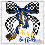 Bow Keychain Charm Buffalo Hockey | PNG |