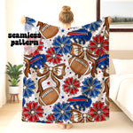Buffalo Football Floral Seamless | Repeating Pattern