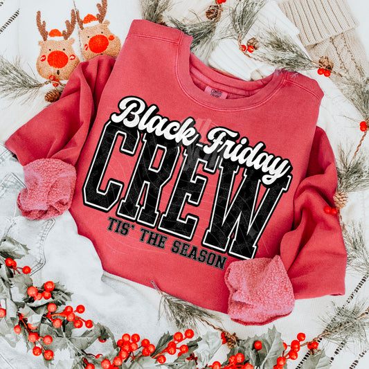 Black Friday Crew : Cheetah print sparkle : PNG