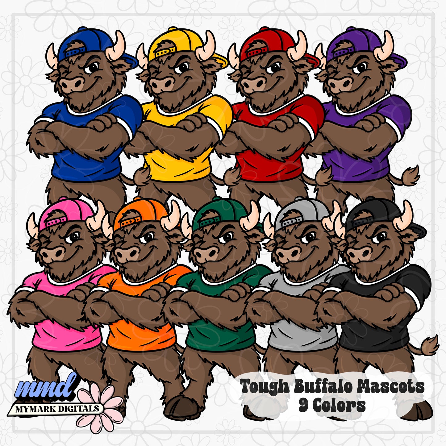 Tough Mascots | 22 Mascots Sets - 9 Colors PLUS BONUS Mascot | Google Drive Access |  Clipart | Aug26