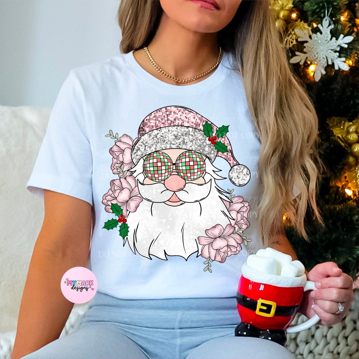 Groovy Santa : Faux Sequin : PNG