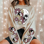 COLLEGE SERIES - Skull Half Floral