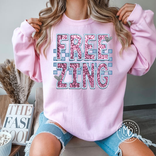 Freezing : FAUX Embroidery : PNG