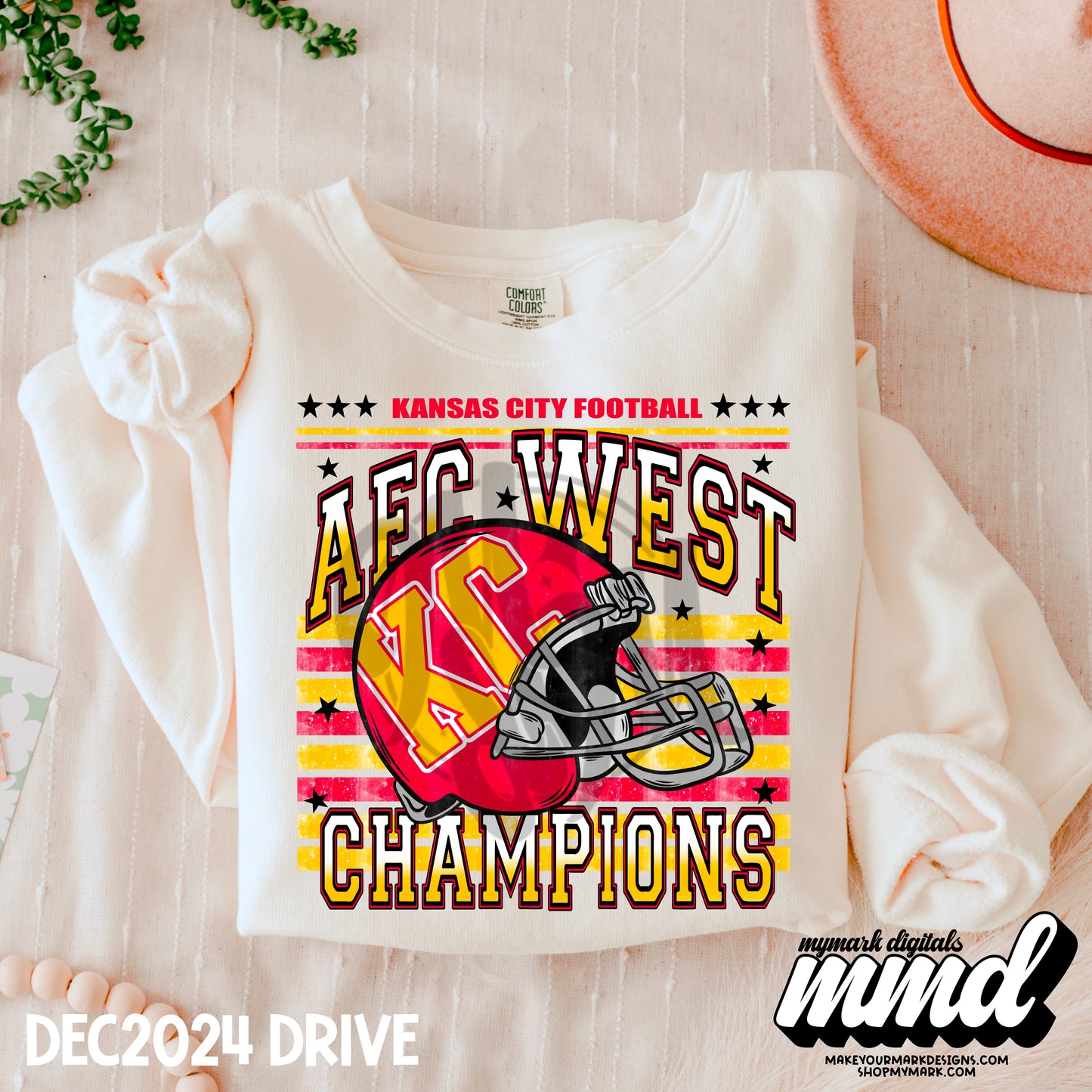 AFC WEST CHAMPS | 4 COLORWAYS INCLUDED | PNG | December 2024