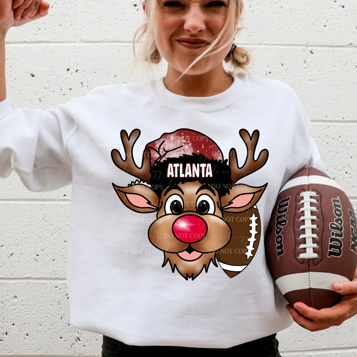 Atlanta : Christmas Reindeer : Plain & Faux Sequin Included : PNG