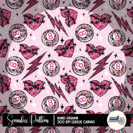 Grunge Broken Heart Seamless | Repeating Pattern | January 2025