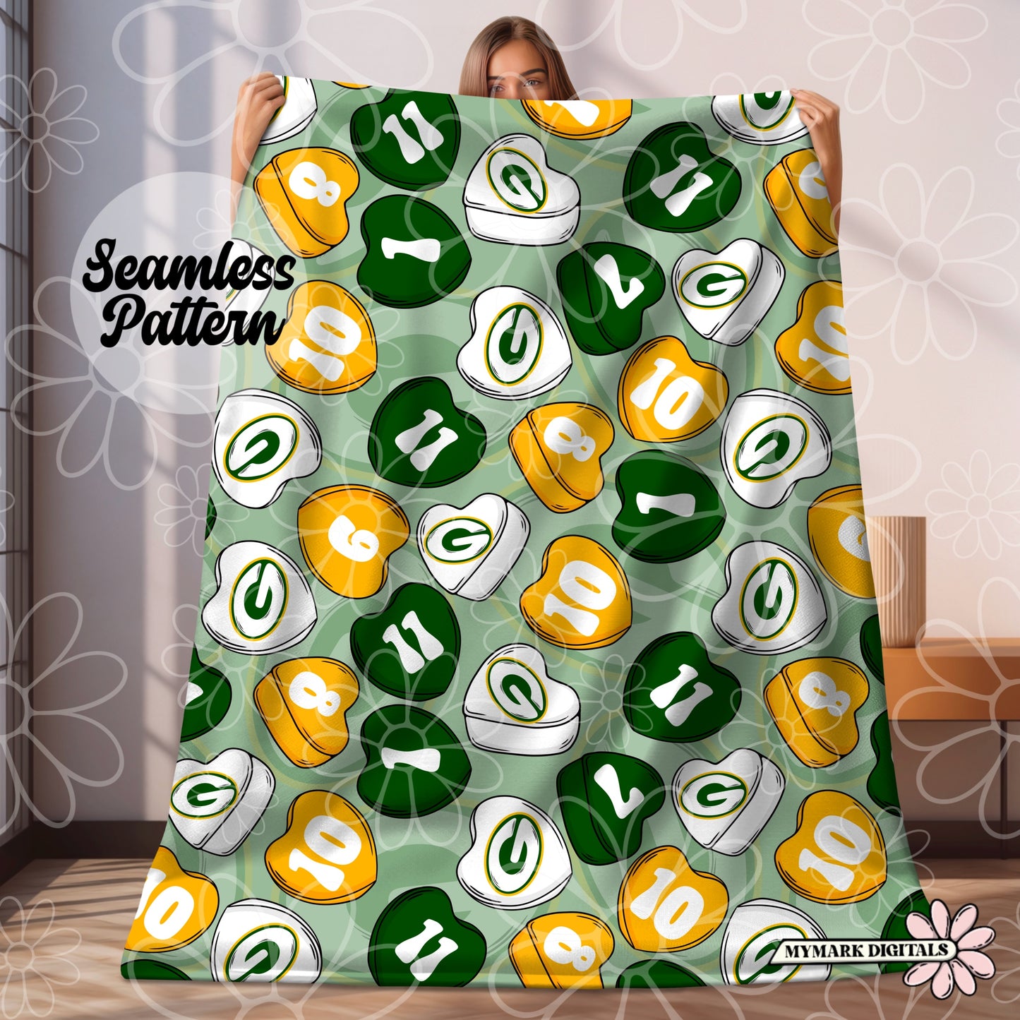 Conversation Heart Seamless | Multiple Options | PNG