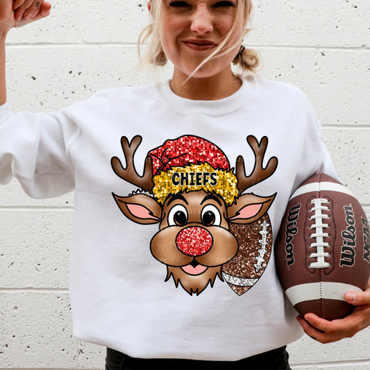 KC : Christmas Reindeer : Plain & Faux Sequin Included : PNG