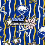 Buffalo Hockey Wavy Line Seamless | Repeating Pattern