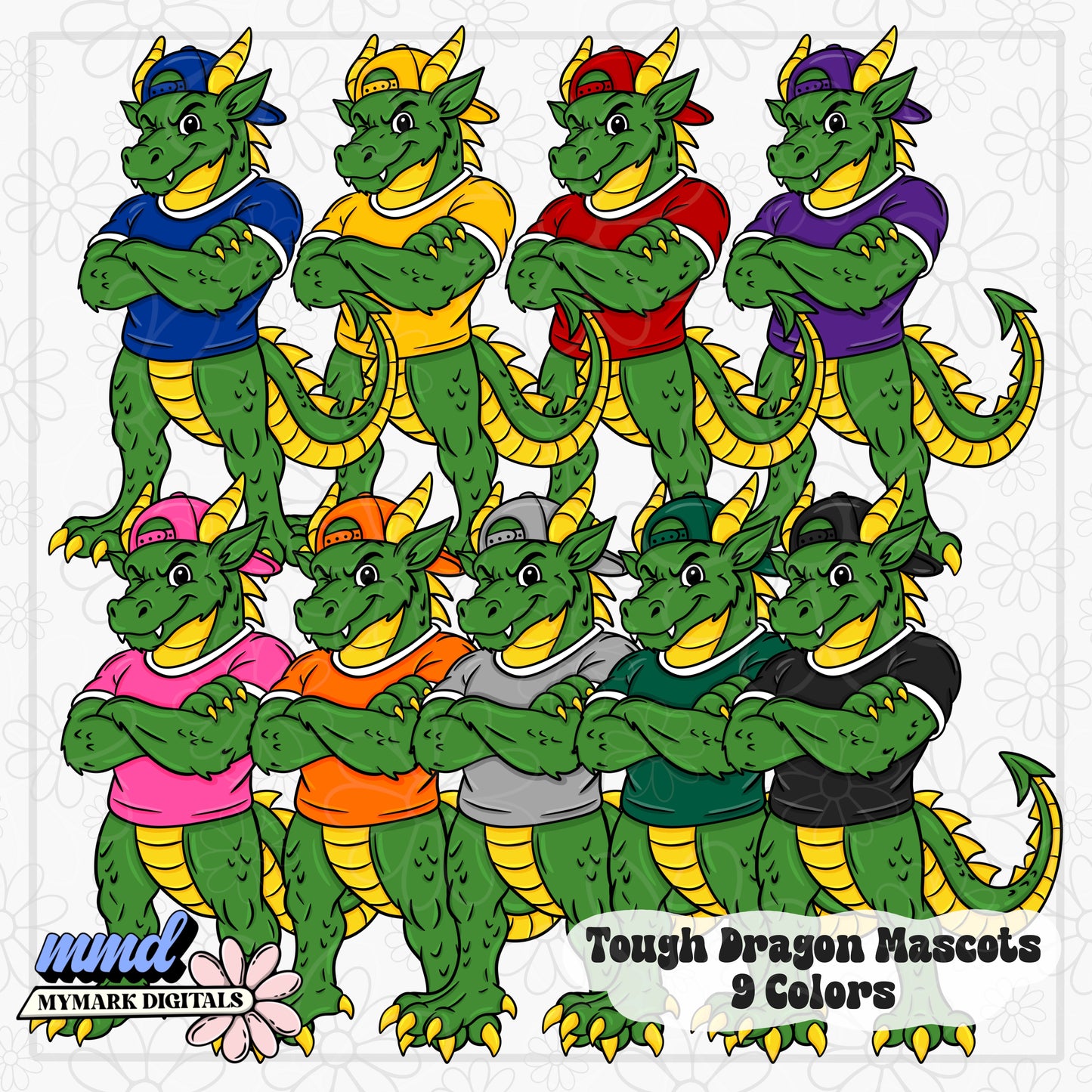 Tough Mascots | 22 Mascots Sets - 9 Colors PLUS BONUS Mascot | Google Drive Access |  Clipart | Aug26
