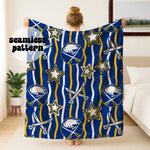 Buffalo Hockey Wavy Line Seamless | Repeating Pattern