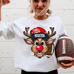 Houston : Christmas Reindeer : Plain & Faux Sequin Included : PNG