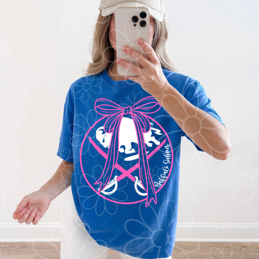 Girly Pink Bow Buffalo Hockey | PNG | multiple colorways