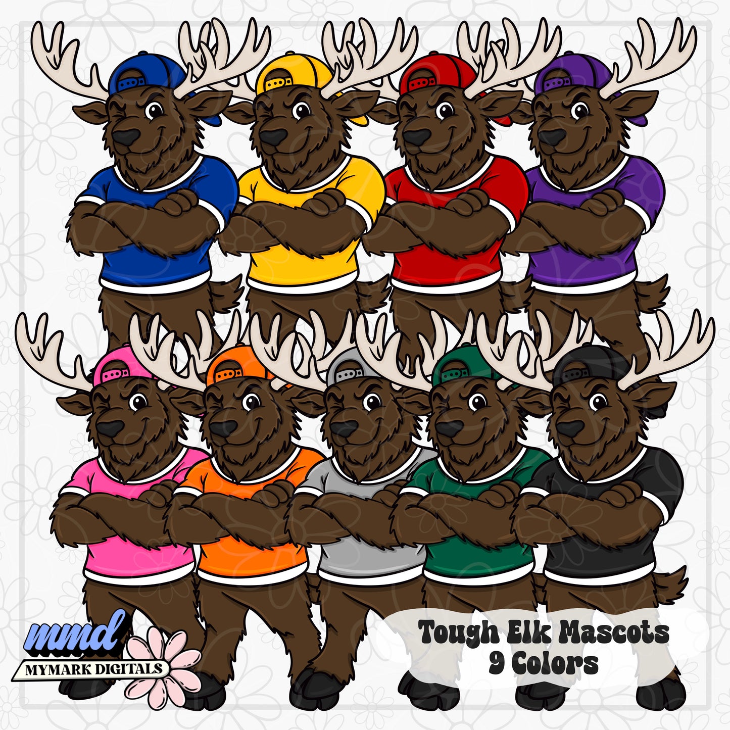 Tough Mascots | 22 Mascots Sets - 9 Colors PLUS BONUS Mascot | Google Drive Access |  Clipart | Aug26