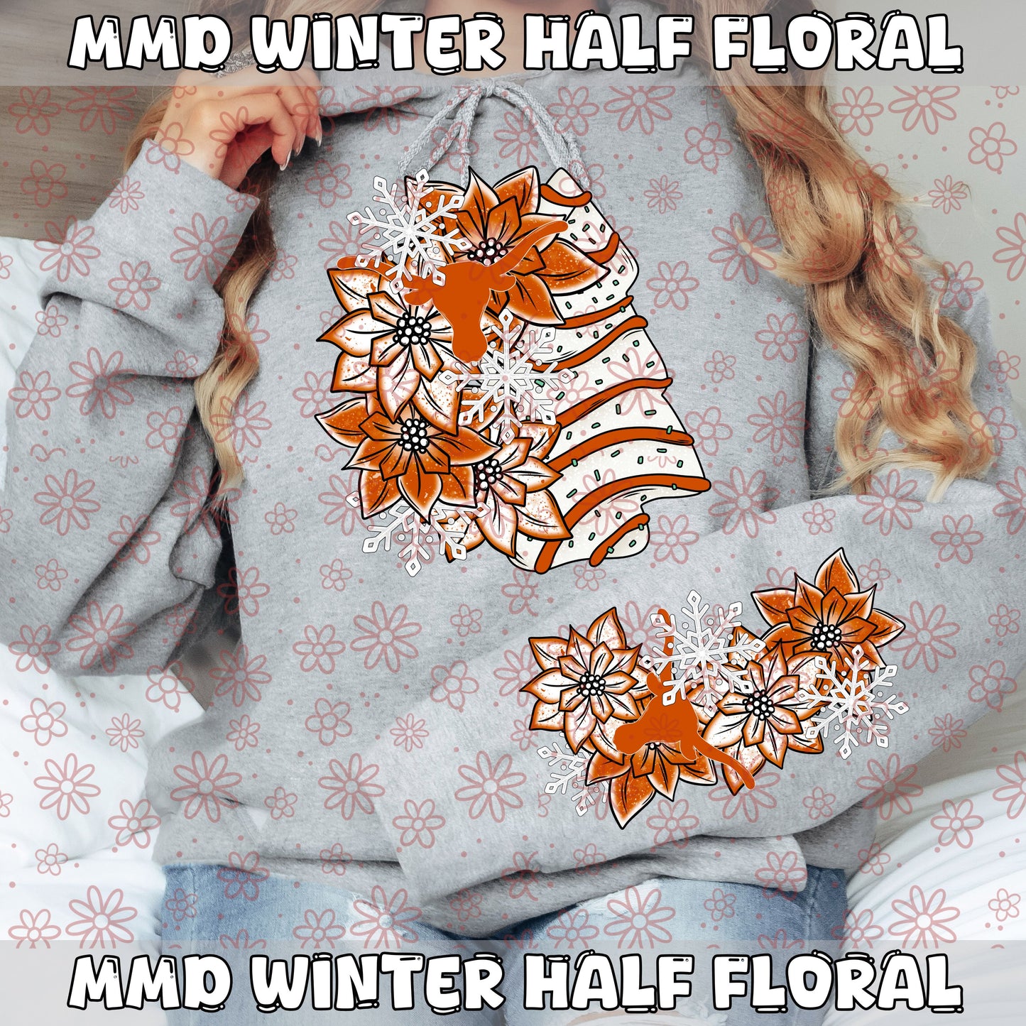 Winter Half Floral | Multiple Options | PNG