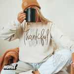 Thankful Faux Embroidery Sparkle : Both Colors Included : PNG