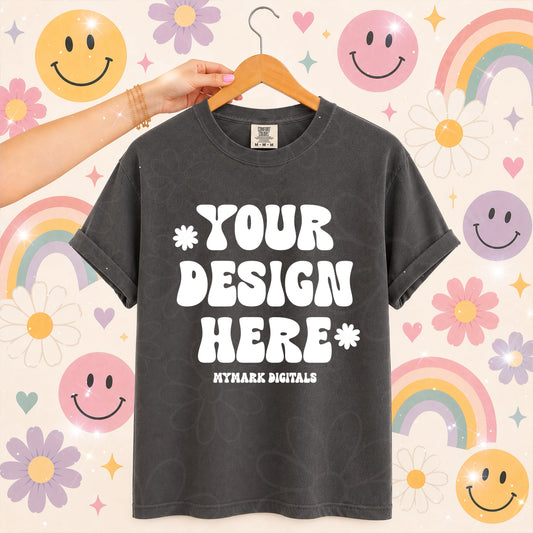 Comfort Colors 1717 Pepper Shirt Mockup | CC1717 | Trendy Mockup | Summer Mockup