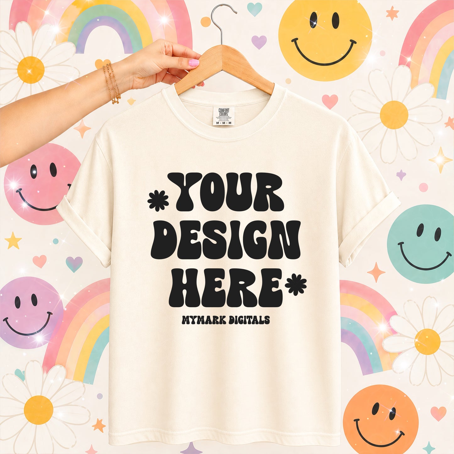 Comfort Colors 1717 Ivory Shirt Mockup | CC1717 | Trendy Mockup | Summer Mockup