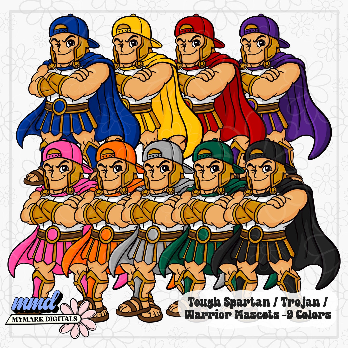 Tough Mascots | 22 Mascots Sets - 9 Colors PLUS BONUS Mascot | Google Drive Access |  Clipart | Aug26