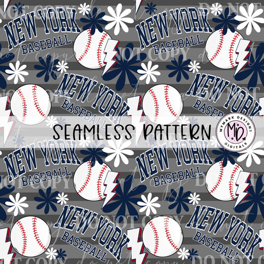 New York Y Baseball : Seamless Design