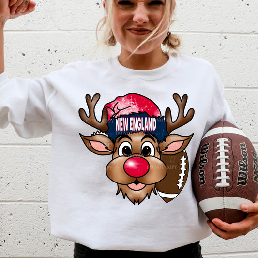 New England : Christmas Reindeer : Plain & Faux Sequin Included : PNG