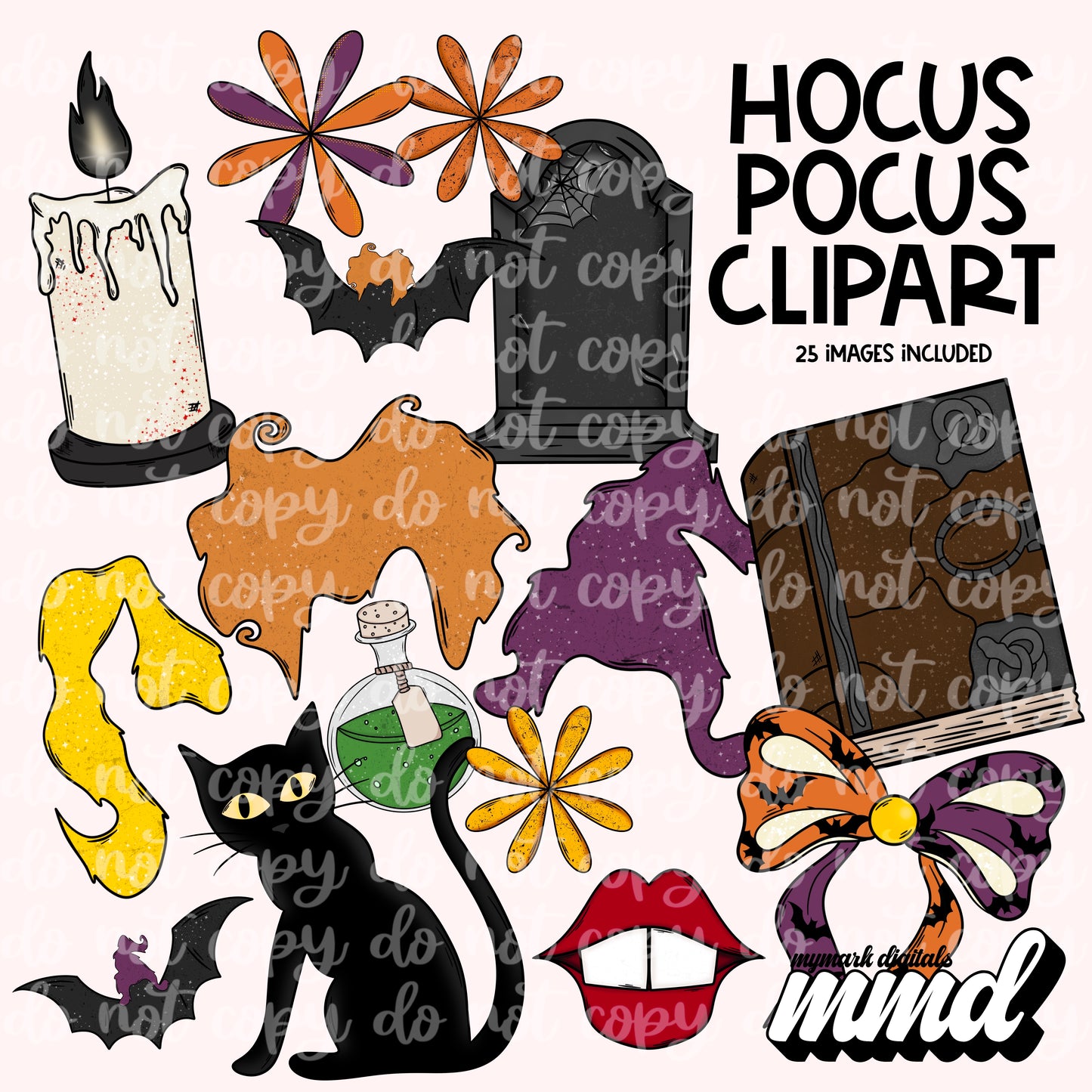 Hocus Pocus Season Clipart - Handdrawn