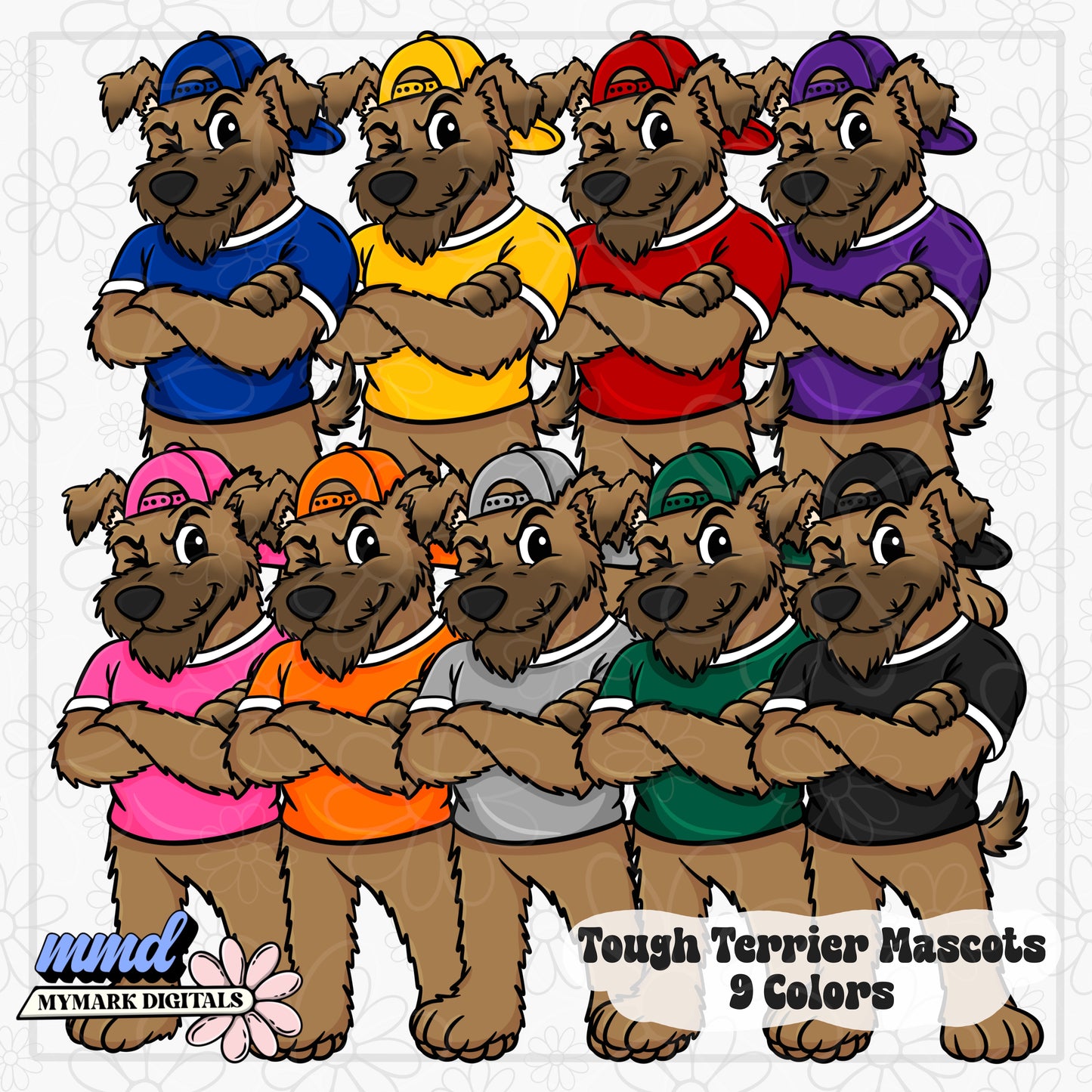 Tough Mascots | 22 Mascots Sets - 9 Colors PLUS BONUS Mascot | Google Drive Access |  Clipart | Aug26