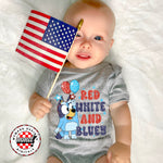 Red White Blue Dog : PNG INPIRED