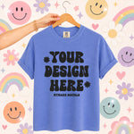 Comfort Colors 1717 Flo Blue Shirt Mockup | CC1717 | Trendy Mockup | Summer Mockup