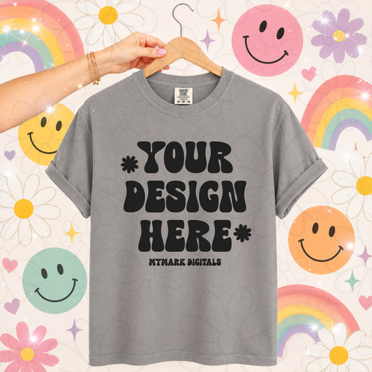 Comfort Colors 1717 Gray Shirt Mockup | CC1717 | Trendy Mockup | Summer Mockup