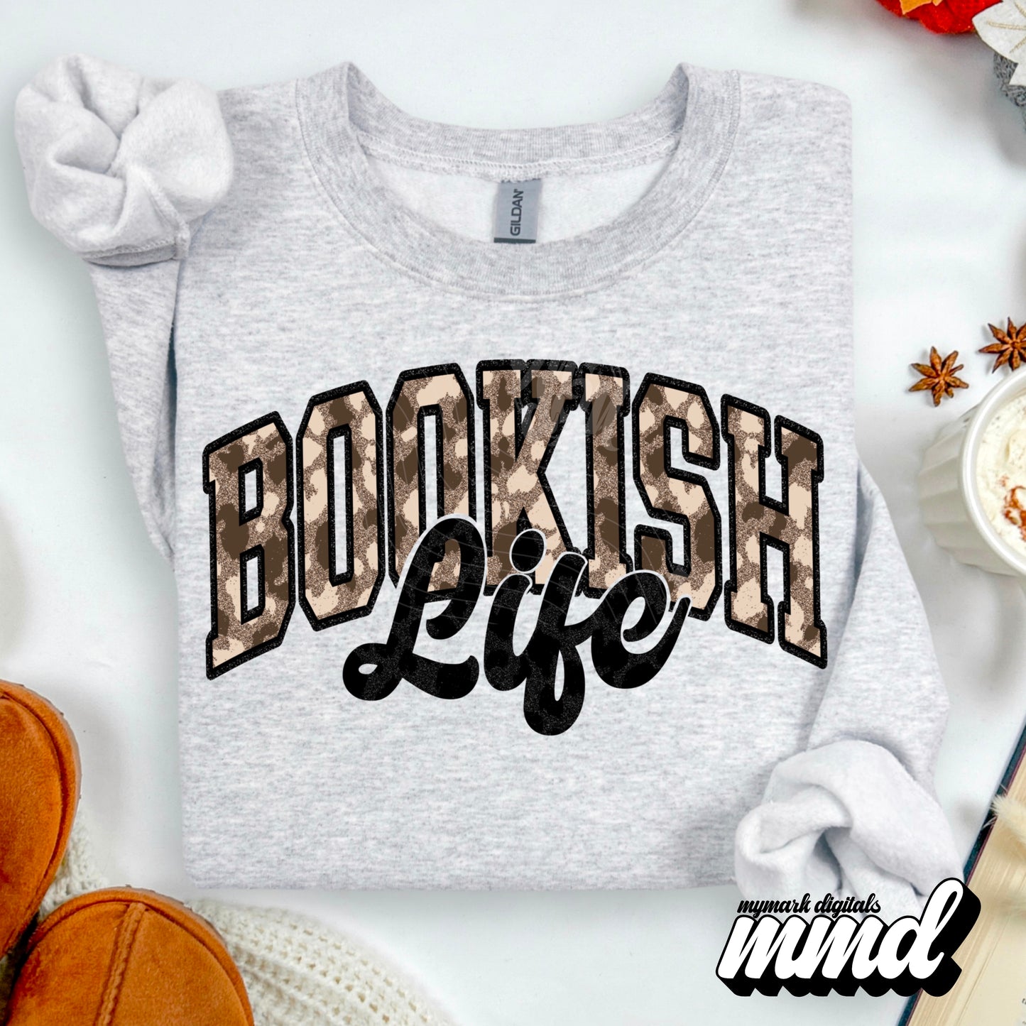 Bookish Life Cheetah Print : PNG